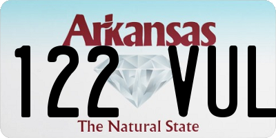 AR license plate 122VUL