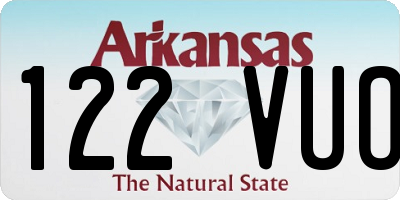 AR license plate 122VUO
