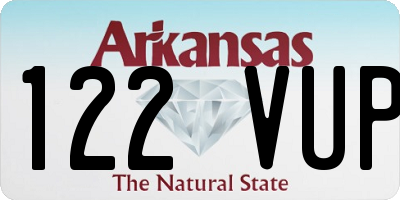AR license plate 122VUP