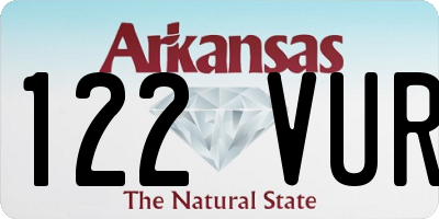 AR license plate 122VUR