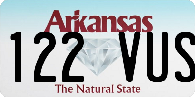 AR license plate 122VUS