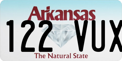 AR license plate 122VUX