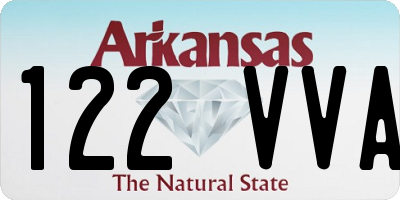 AR license plate 122VVA