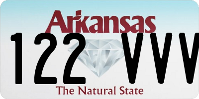 AR license plate 122VVV