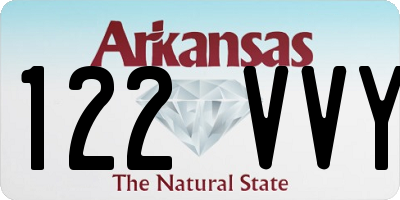 AR license plate 122VVY