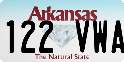AR license plate 122VWA