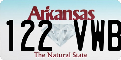 AR license plate 122VWB
