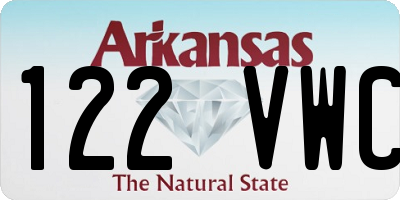 AR license plate 122VWC