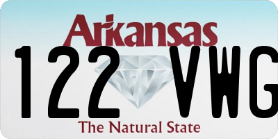 AR license plate 122VWG