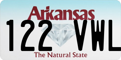 AR license plate 122VWL