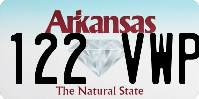 AR license plate 122VWP