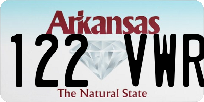 AR license plate 122VWR