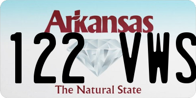 AR license plate 122VWS