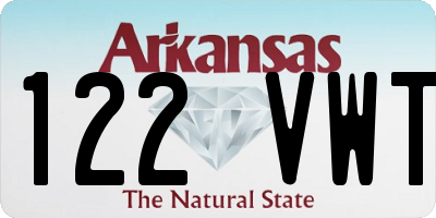 AR license plate 122VWT