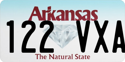 AR license plate 122VXA