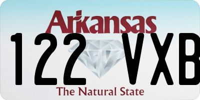 AR license plate 122VXB