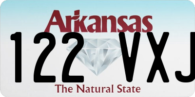 AR license plate 122VXJ