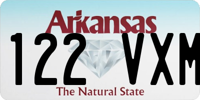 AR license plate 122VXM