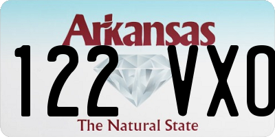 AR license plate 122VXO