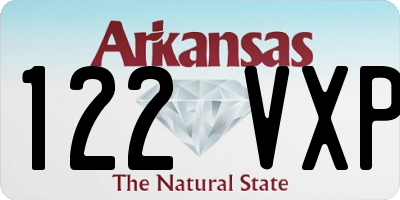 AR license plate 122VXP
