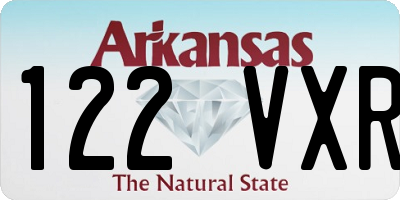 AR license plate 122VXR