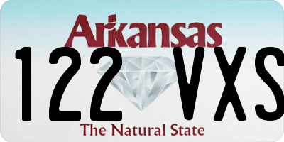 AR license plate 122VXS