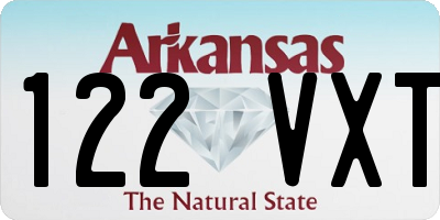 AR license plate 122VXT