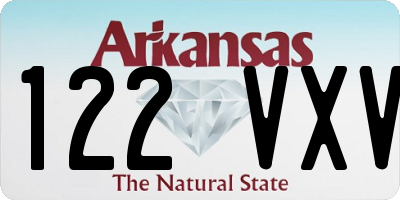 AR license plate 122VXV