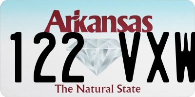 AR license plate 122VXW