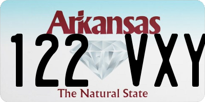 AR license plate 122VXY