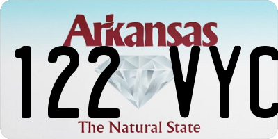AR license plate 122VYC