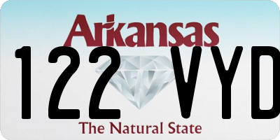 AR license plate 122VYD