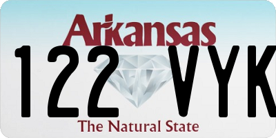 AR license plate 122VYK