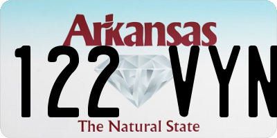 AR license plate 122VYN