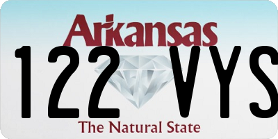 AR license plate 122VYS