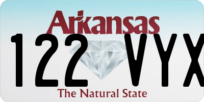 AR license plate 122VYX