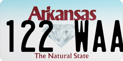 AR license plate 122WAA