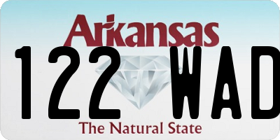 AR license plate 122WAD