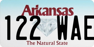 AR license plate 122WAE