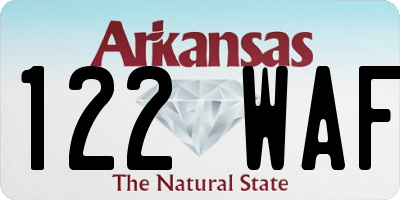 AR license plate 122WAF