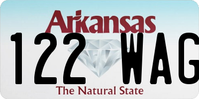 AR license plate 122WAG