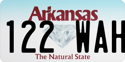 AR license plate 122WAH