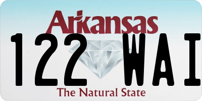 AR license plate 122WAI