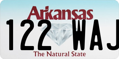 AR license plate 122WAJ