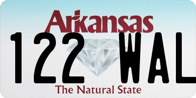 AR license plate 122WAL
