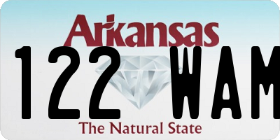 AR license plate 122WAM