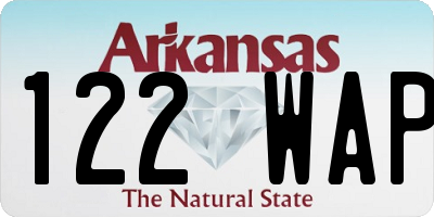 AR license plate 122WAP