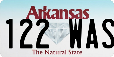 AR license plate 122WAS