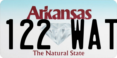 AR license plate 122WAT