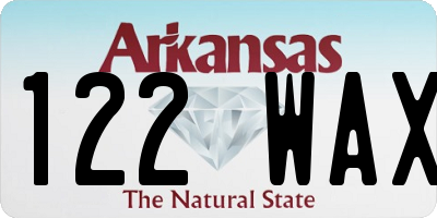 AR license plate 122WAX